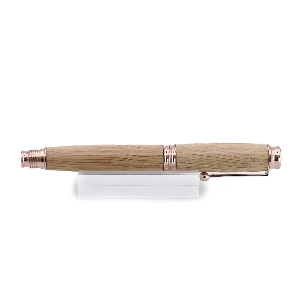 Oak Fountain Pen with Rose Gold Plated Fittings (1044)