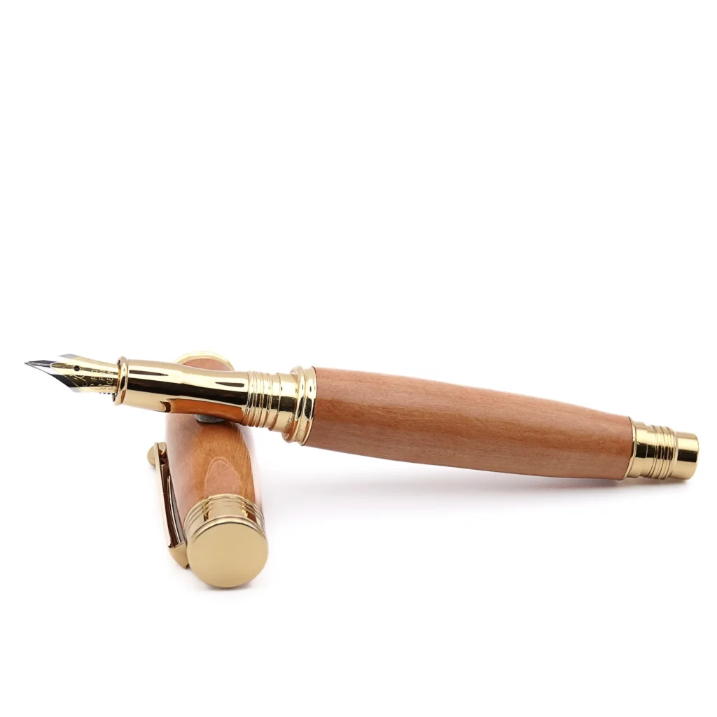 Apple Wood Fountain Pen with Gold Plated Fittings (1049)