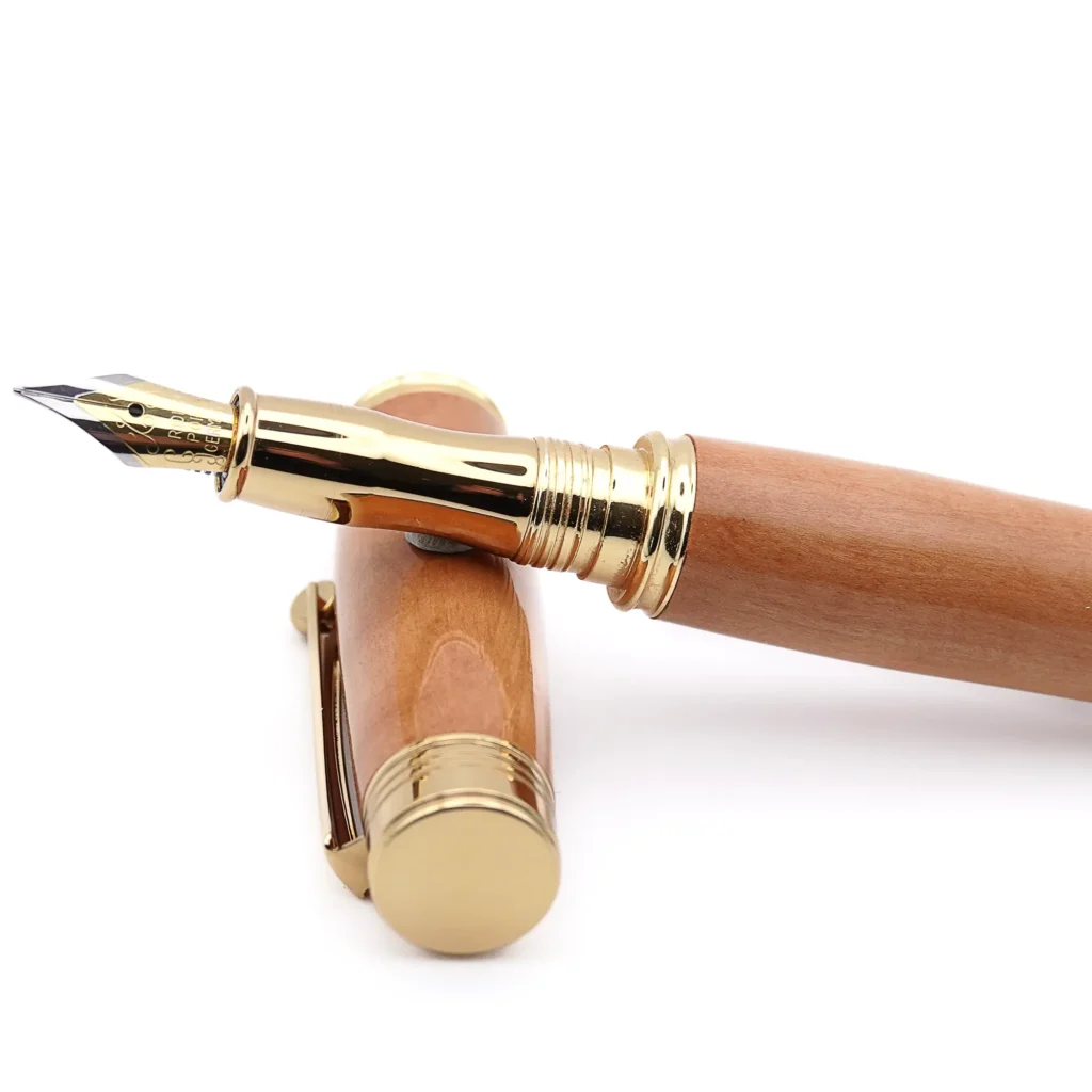 Apple Wood Fountain Pen with Gold Plated Fittings (1049)
