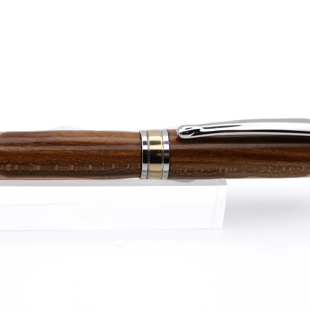 Luxury Laburnum Fountain Pen with Rhodium and Titanium Gold (1068)