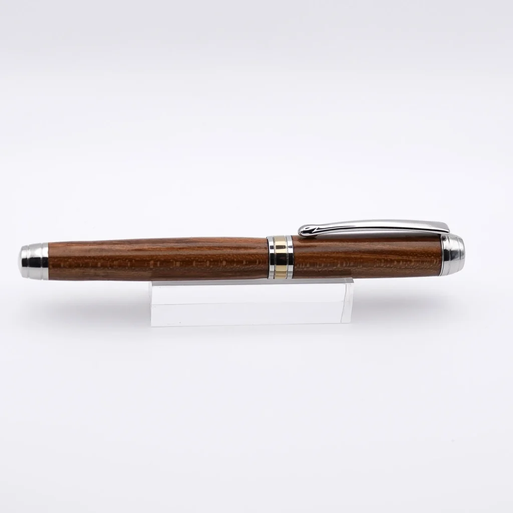 Luxury Laburnum Fountain Pen with Rhodium and Titanium Gold (1068)