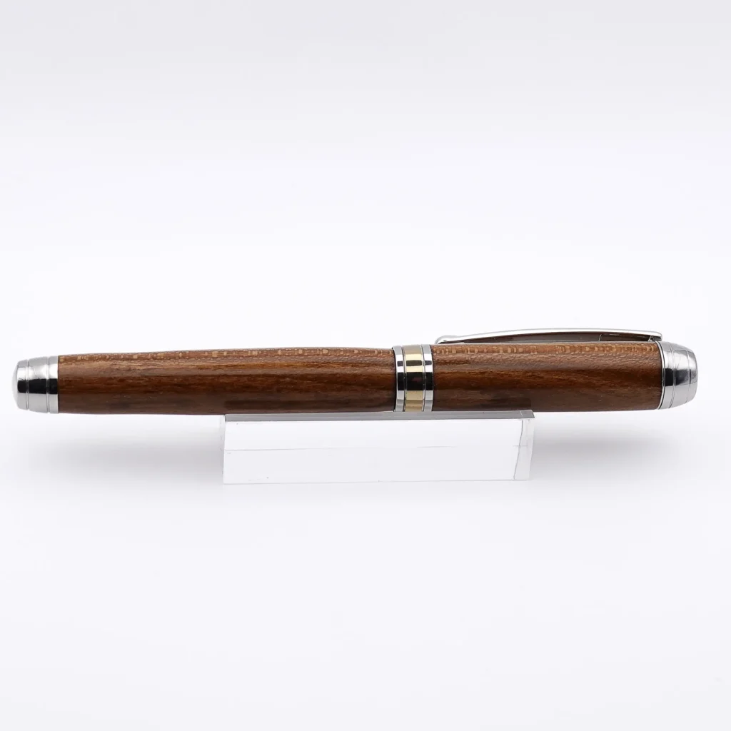 Luxury Laburnum Fountain Pen with Rhodium and Titanium Gold (1068)