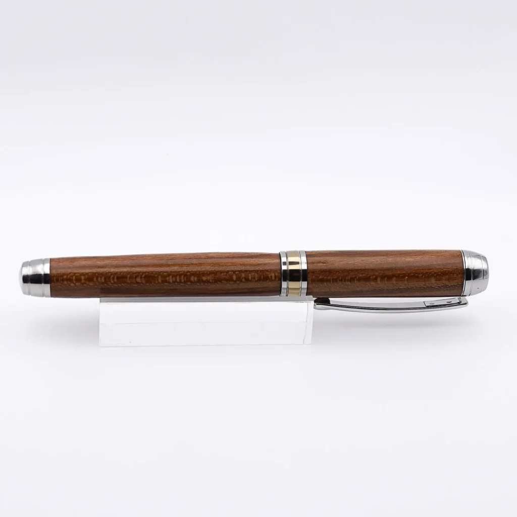 Luxury Laburnum Fountain Pen with Rhodium and Titanium Gold (1068)