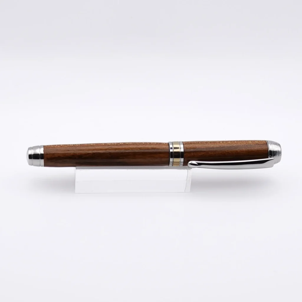 Luxury Laburnum Fountain Pen with Rhodium and Titanium Gold (1068)