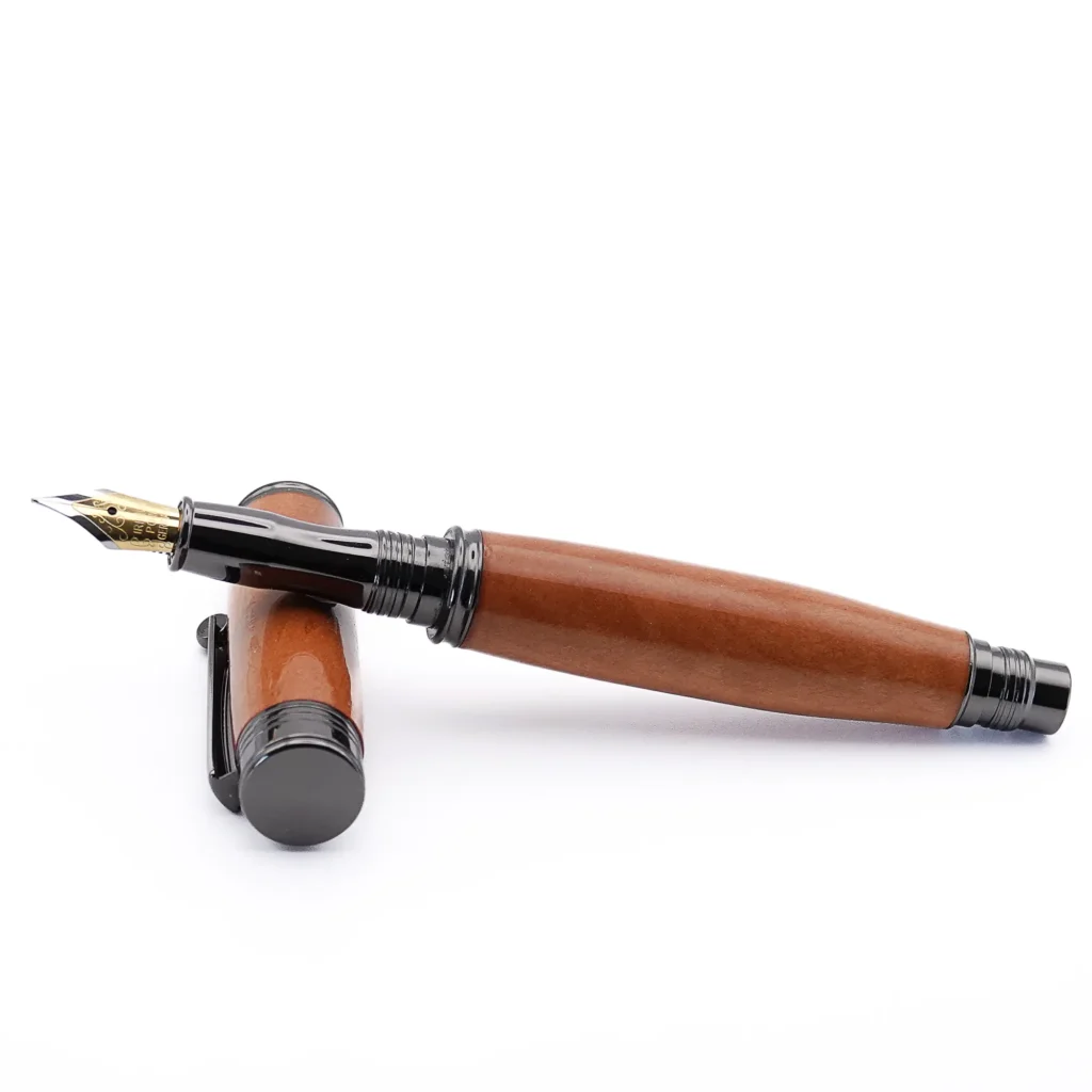 Apple Wood Fountain Pen with Gun Metal Fittings (1081)