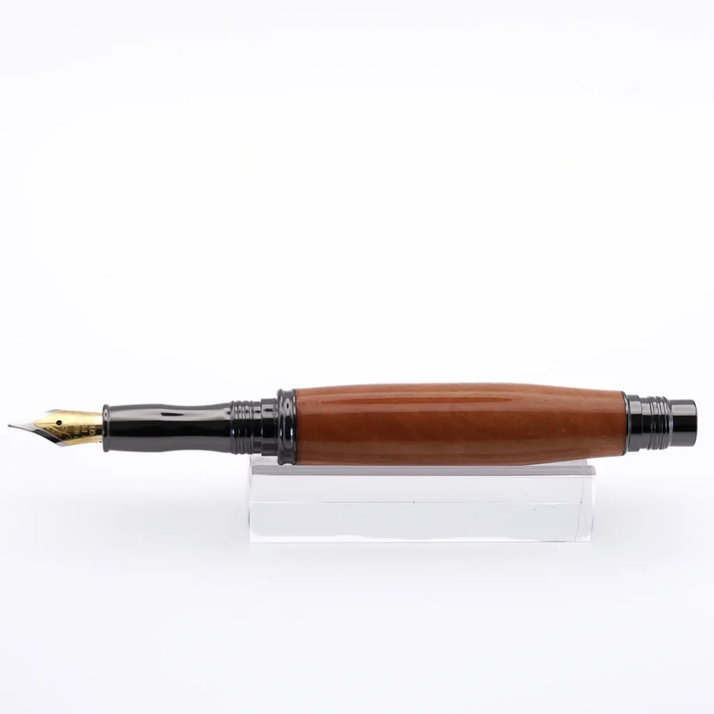 Apple Wood Fountain Pen with Gun Metal Fittings (1081)