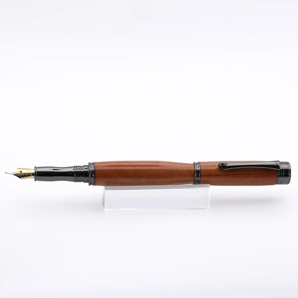 Apple Wood Fountain Pen with Gun Metal Fittings (1081)
