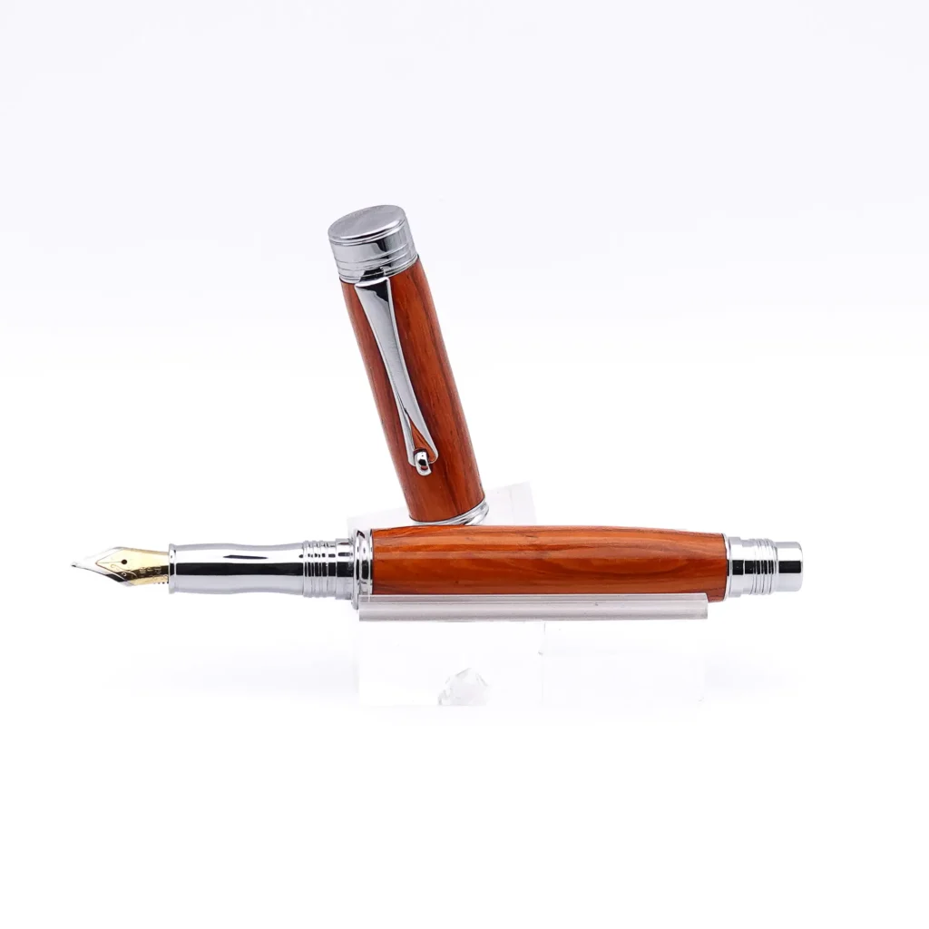 Padauk Fountain Pen with Chrome Plated Fittings (1097)