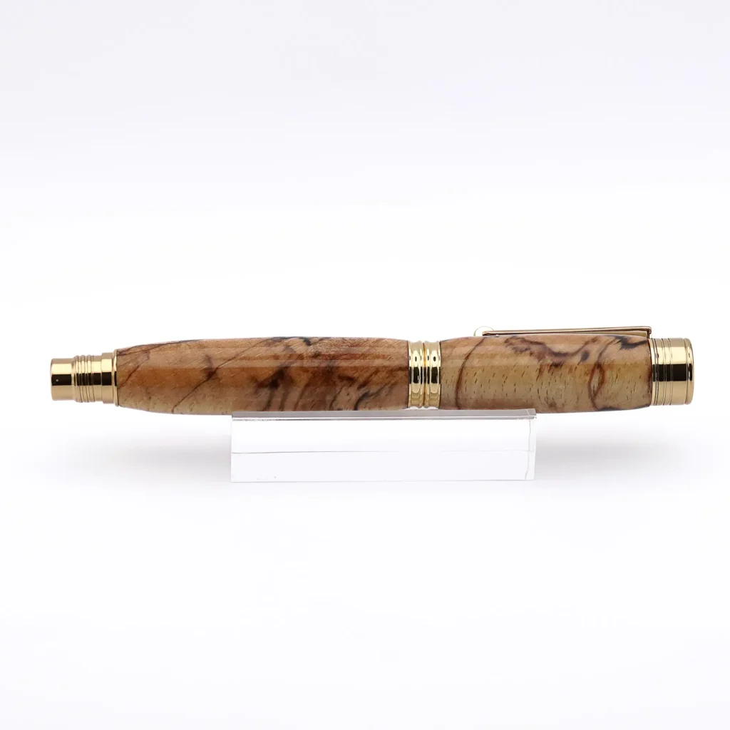 Spalted Beech Fountain Pen with Gold Plated Fittings (1098)