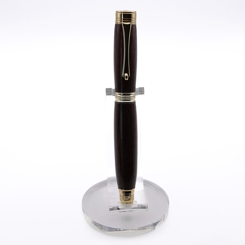 Black Walnut Rollerball Pen with Gold Plated Fittings (1114)