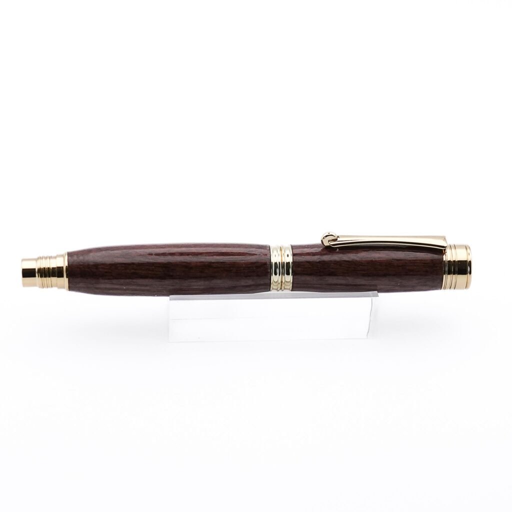Black Walnut Rollerball Pen with Gold Plated Fittings (1114)
