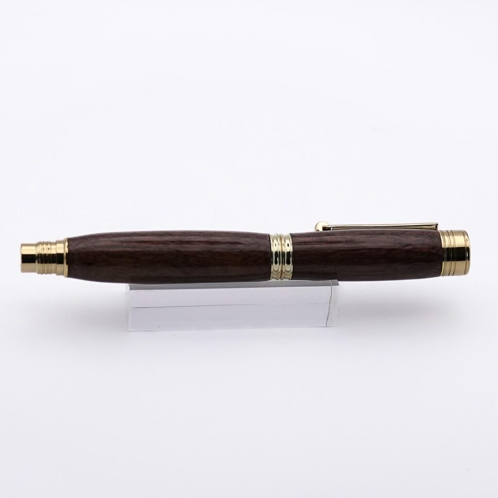 Black Walnut Rollerball Pen with Gold Plated Fittings (1114)