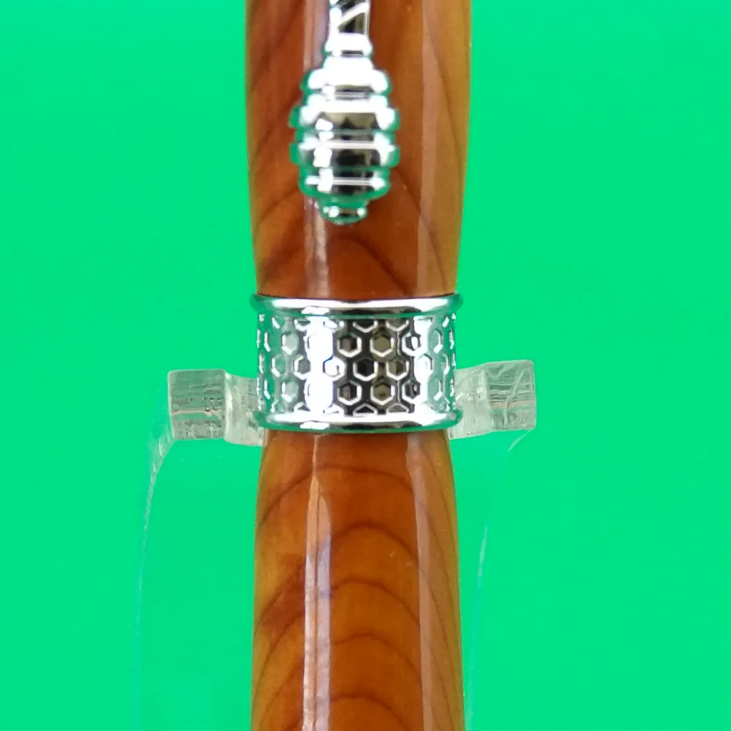 Honey Bee Yew Fountain Pen with Chrome Plated Fittings (1121)