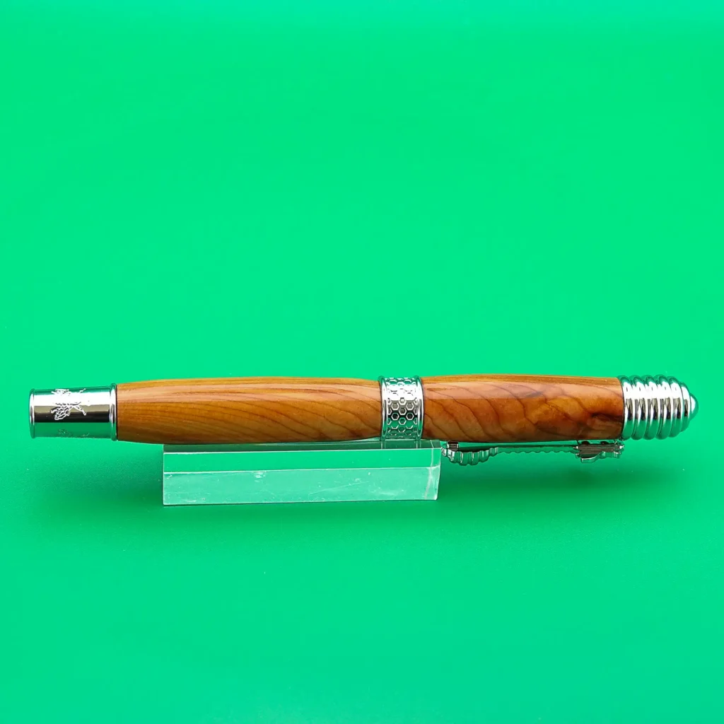 Honey Bee Yew Fountain Pen with Chrome Plated Fittings (1121)