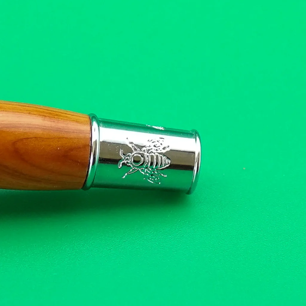 Honey Bee Yew Fountain Pen with Chrome Plated Fittings (1121)