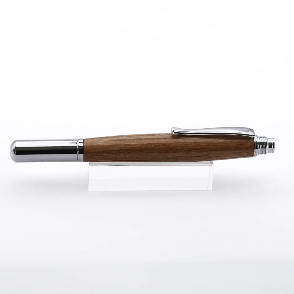 Oak Fountain Pen With Chrome Fittings (1124)
