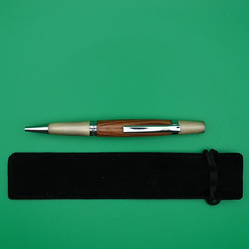 Holm Oak Ballpoint Pen with Antique Gold Fittings (1130)