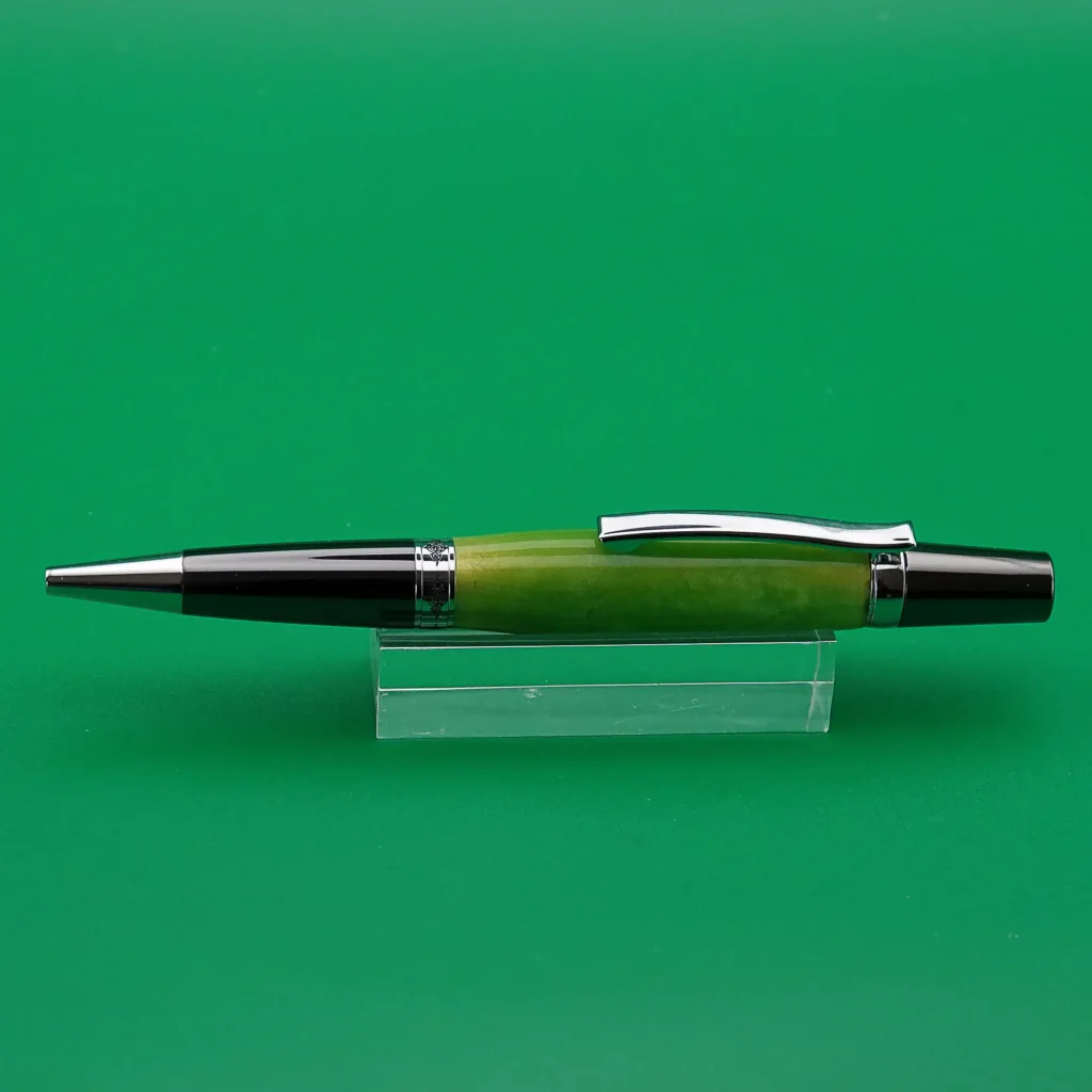Green Ballpoint Pen with Gun Metal Fittings (1131)