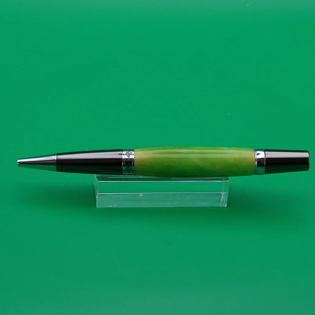Green Ballpoint Pen with Gun Metal Fittings (1131)