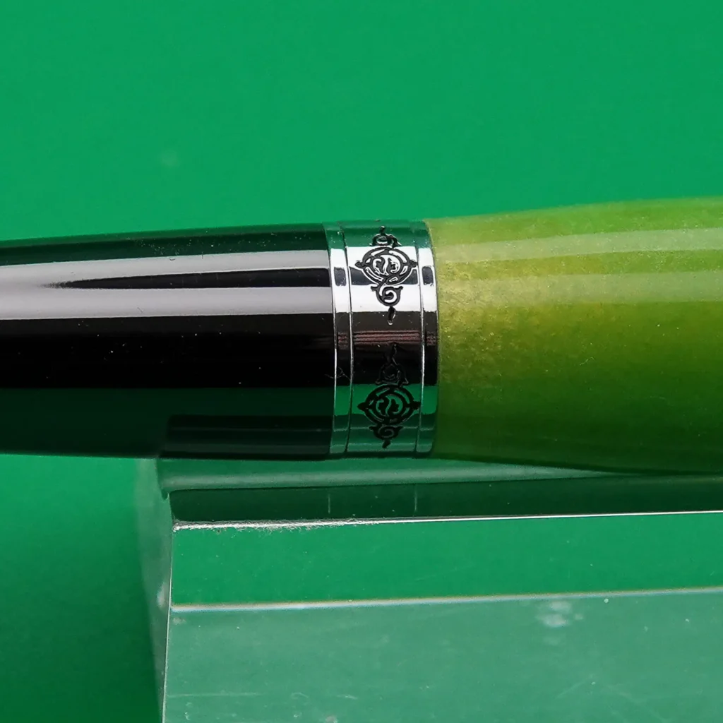 Green Ballpoint Pen with Gun Metal Fittings (1131)