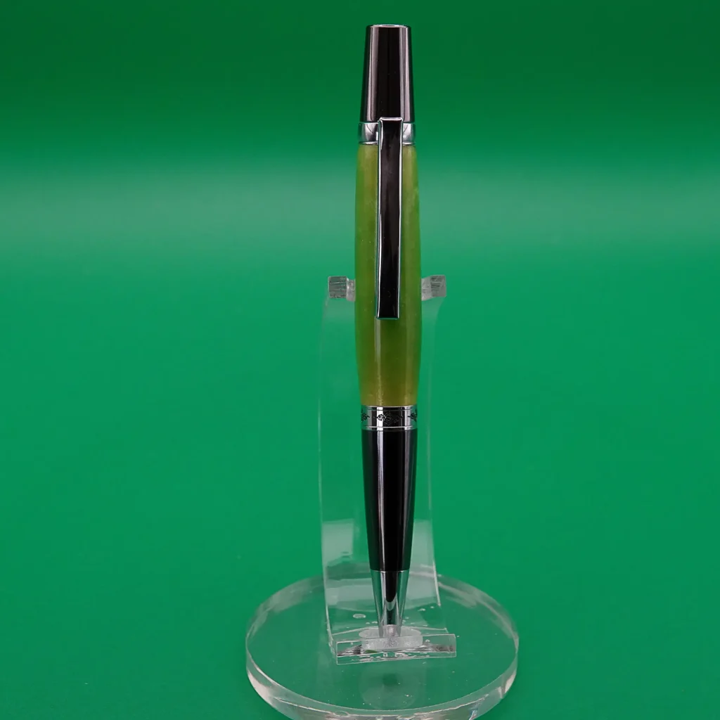 Green Ballpoint Pen with Gun Metal Fittings (1131)