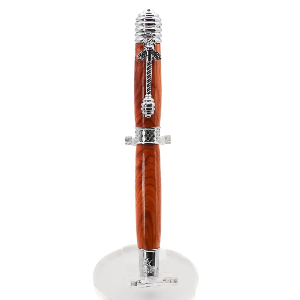 Honey Bee Yew Fountain Pen with Chrome Fittings (1121)