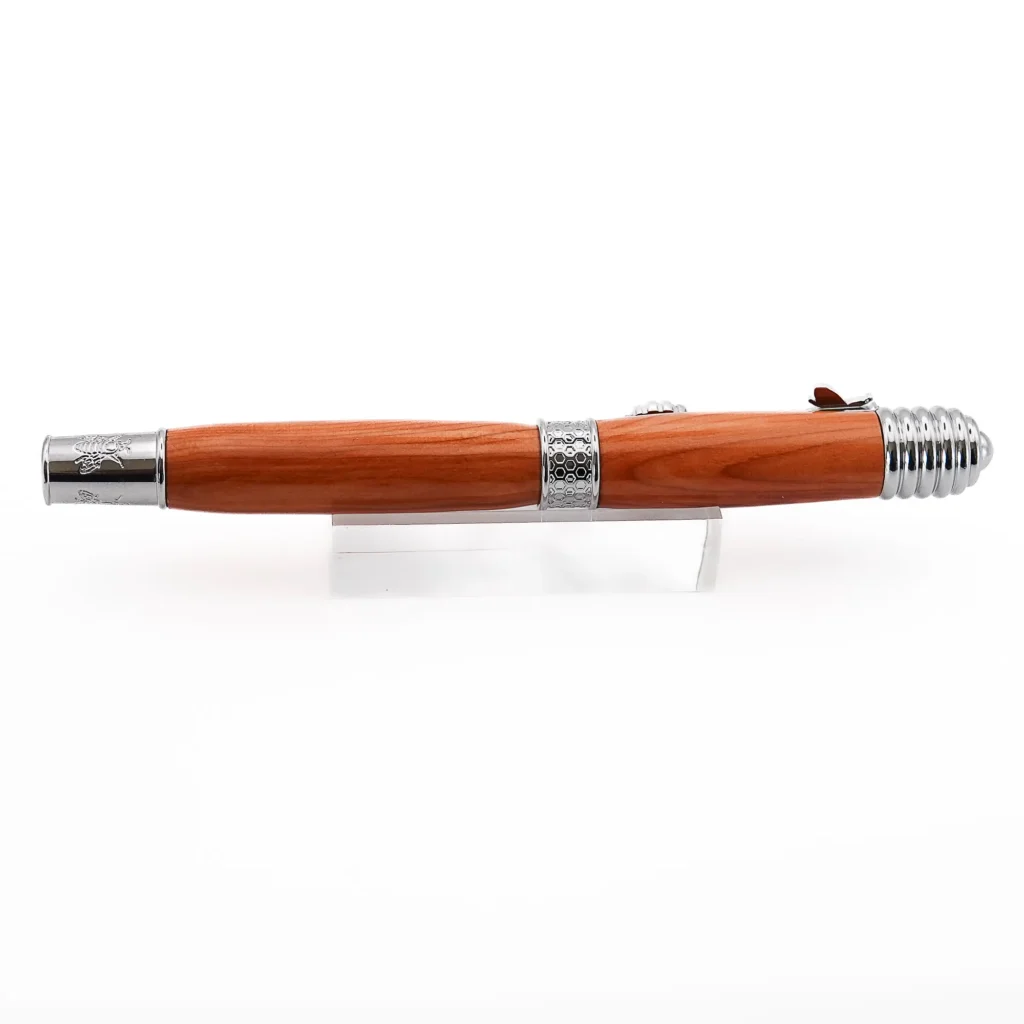 Honey Bee Yew Fountain Pen with Chrome Fittings (1121)