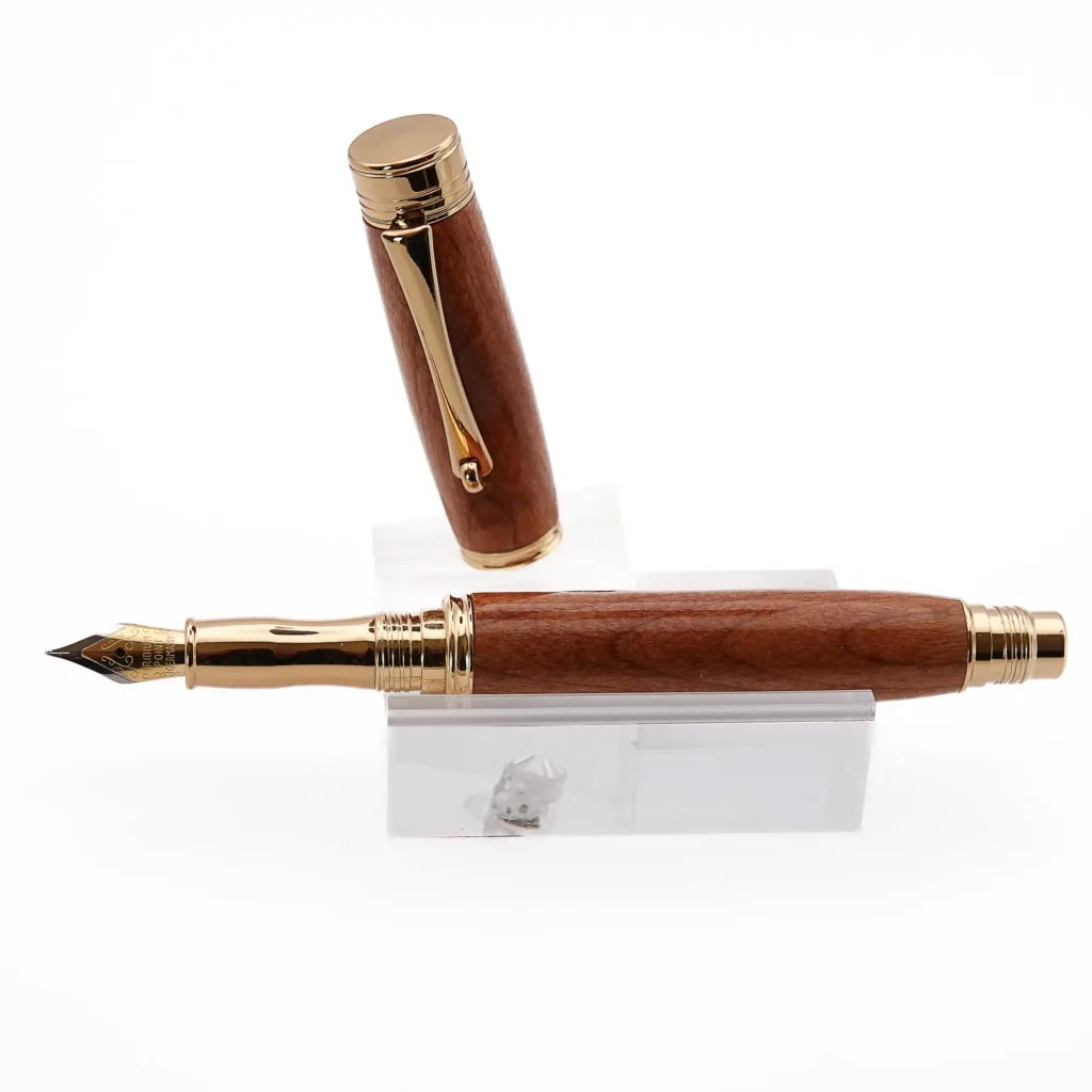 Cherry Fountain Pen with Gold Plated Fittings (1146)