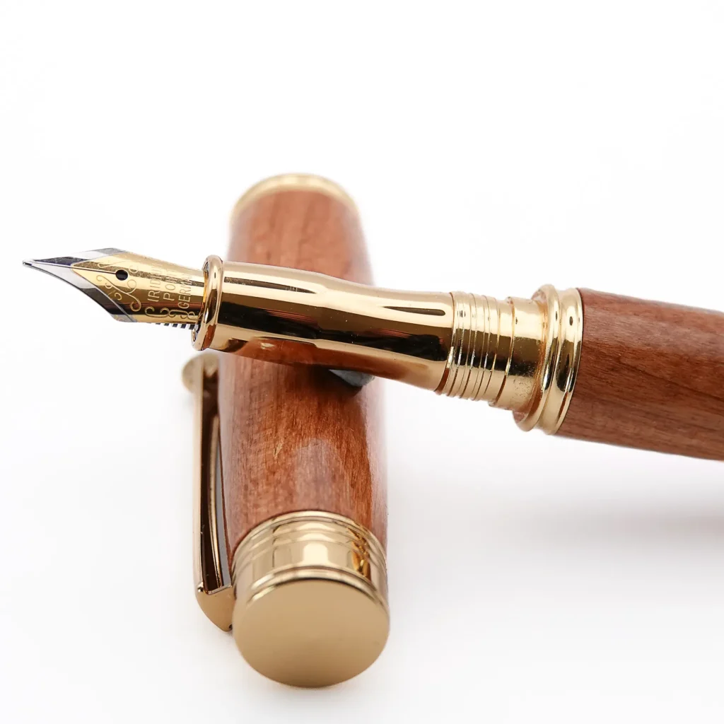 Cherry Fountain Pen with Gold Plated Fittings (1146)