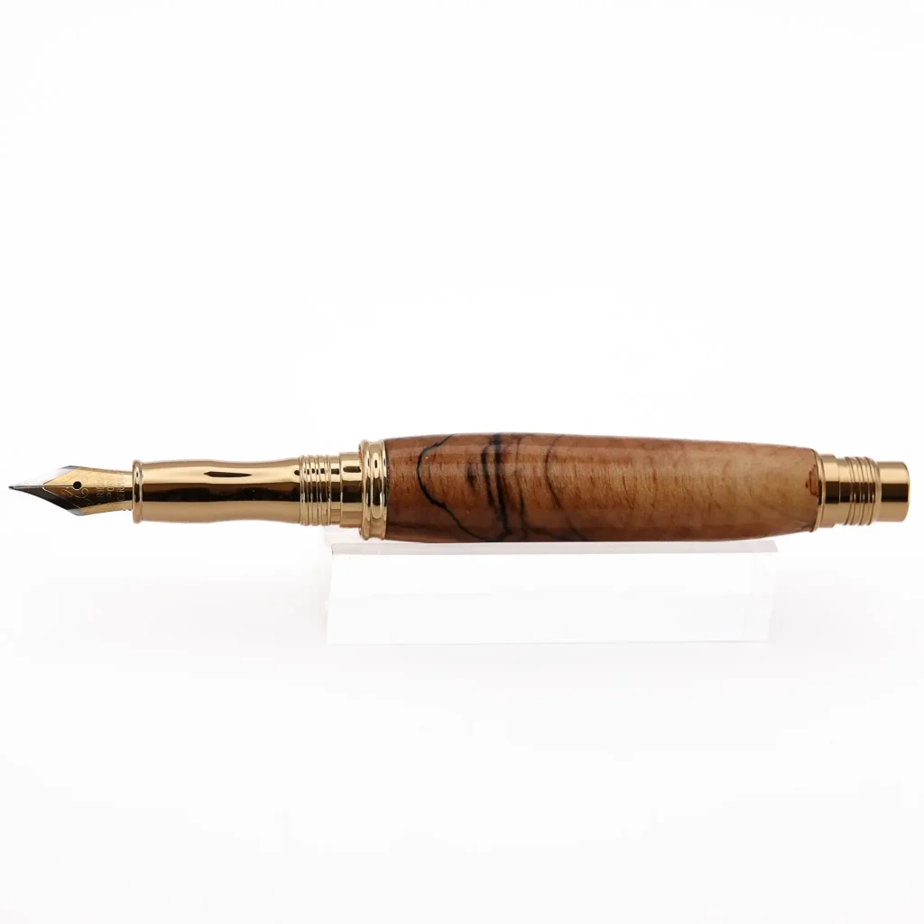 Spalted Beech Fountain Pen with Gold Plated Fittings (1147)