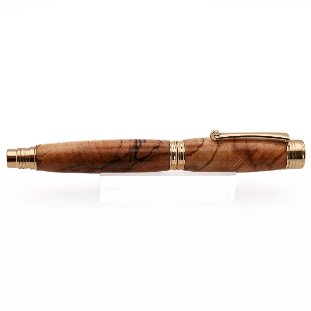 Spalted Beech Fountain Pen with Gold Plated Fittings (1147)