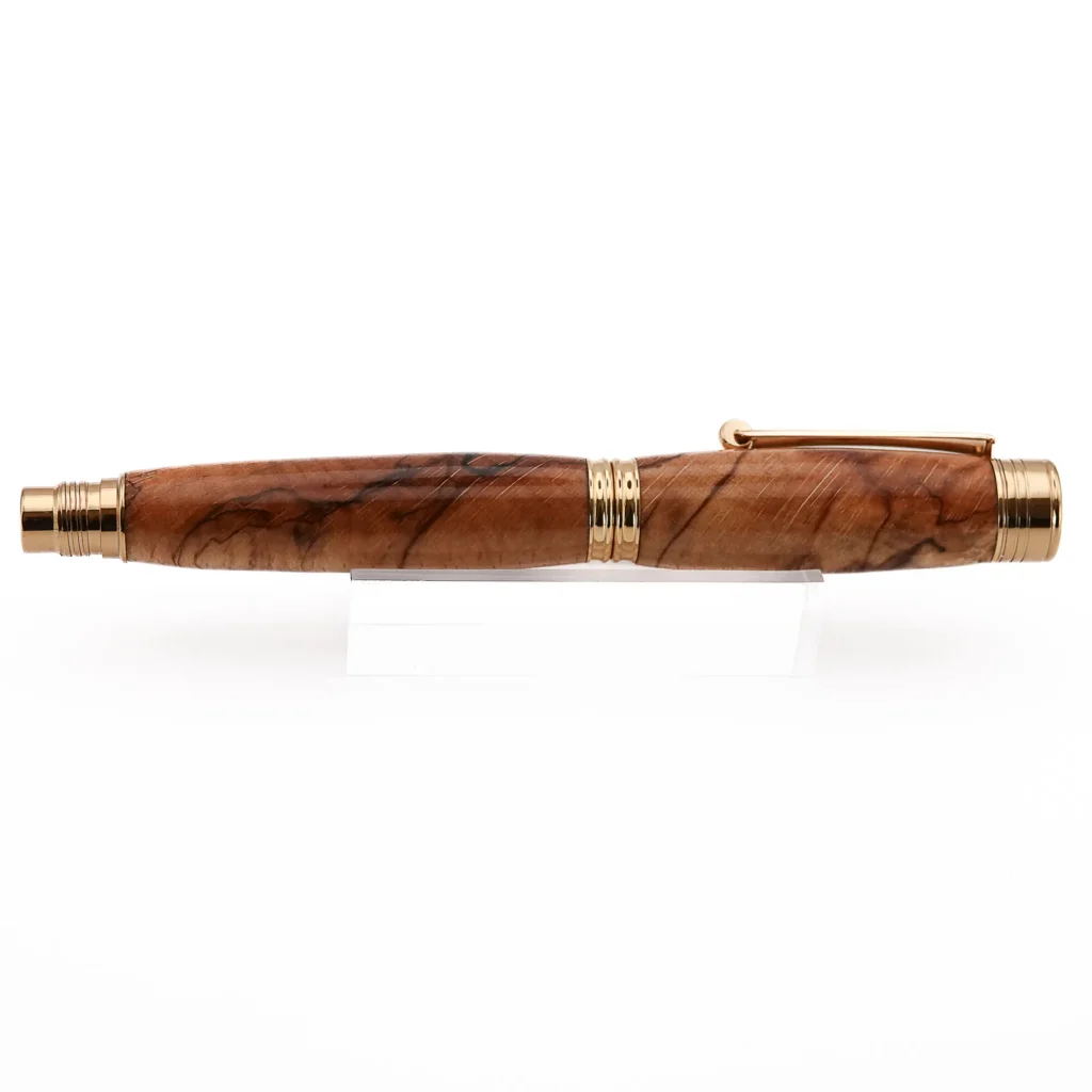 Spalted Beech Fountain Pen with Gold Plated Fittings (1147)