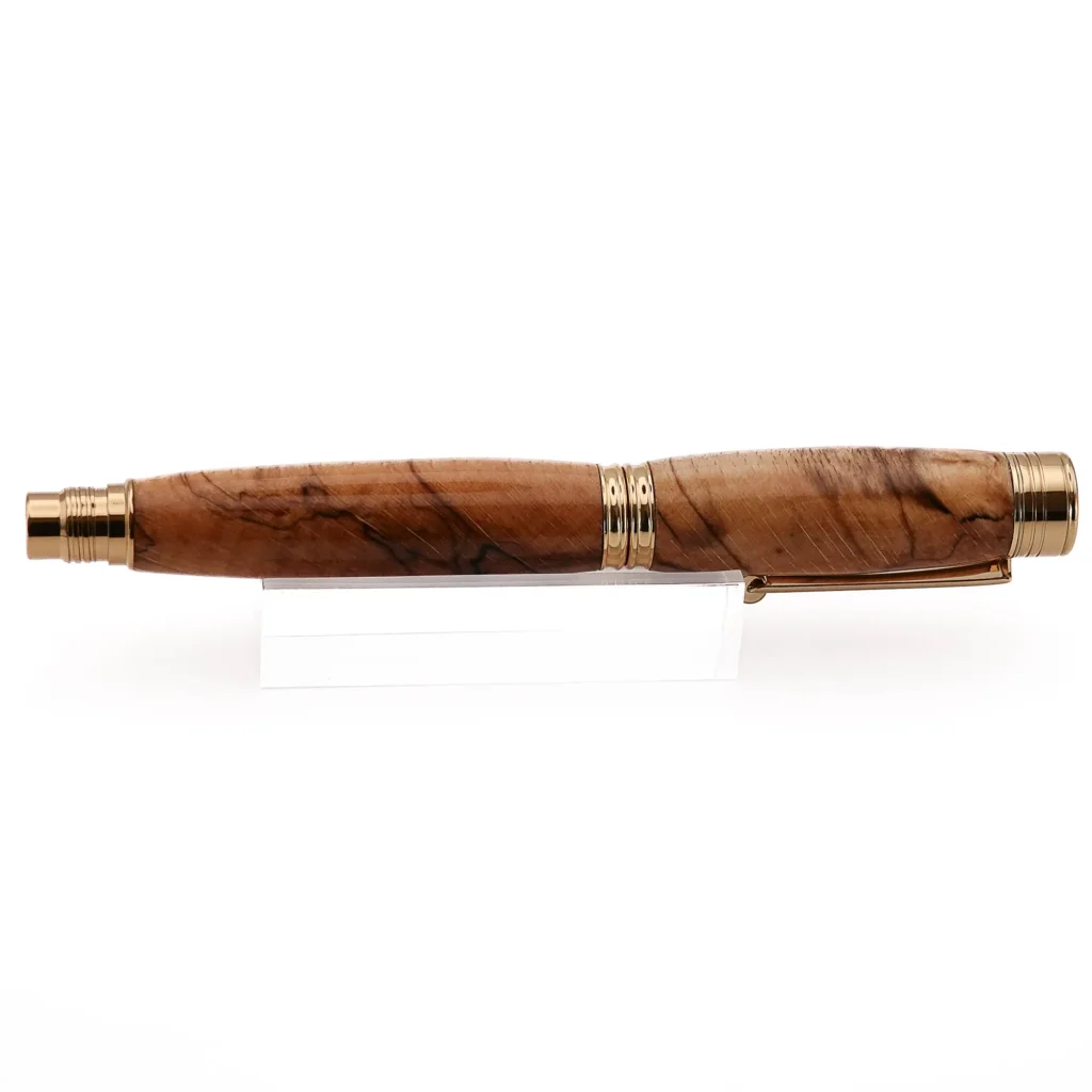 Spalted Beech Fountain Pen with Gold Plated Fittings (1147)