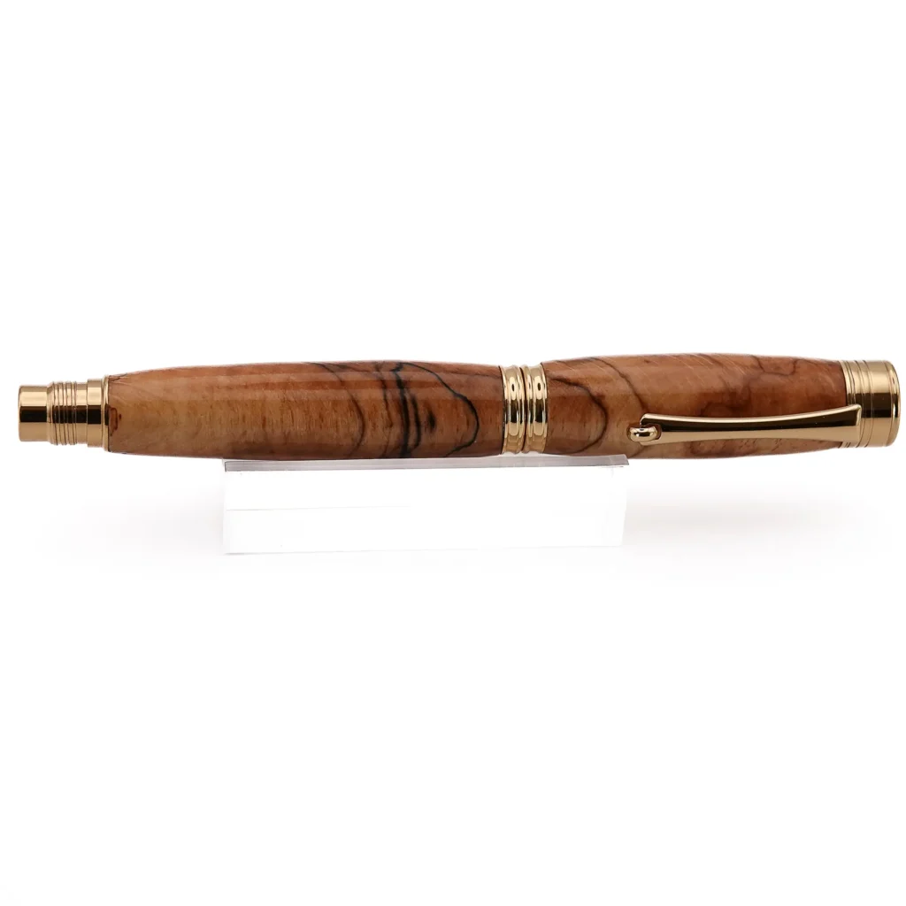 Spalted Beech Fountain Pen with Gold Plated Fittings (1147)