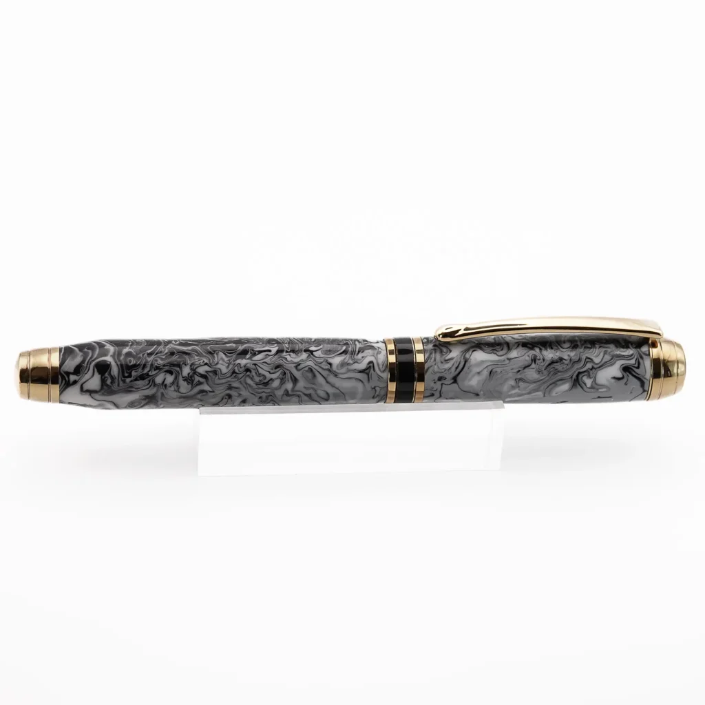 Black and White Luxury Fountain Pen with Titanium Gold Plate (1152)