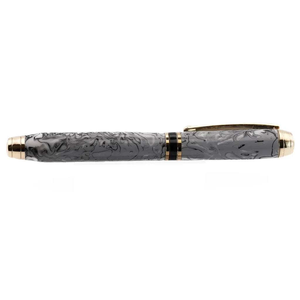 Black and White Luxury Fountain Pen with Titanium Gold Plate (1152)