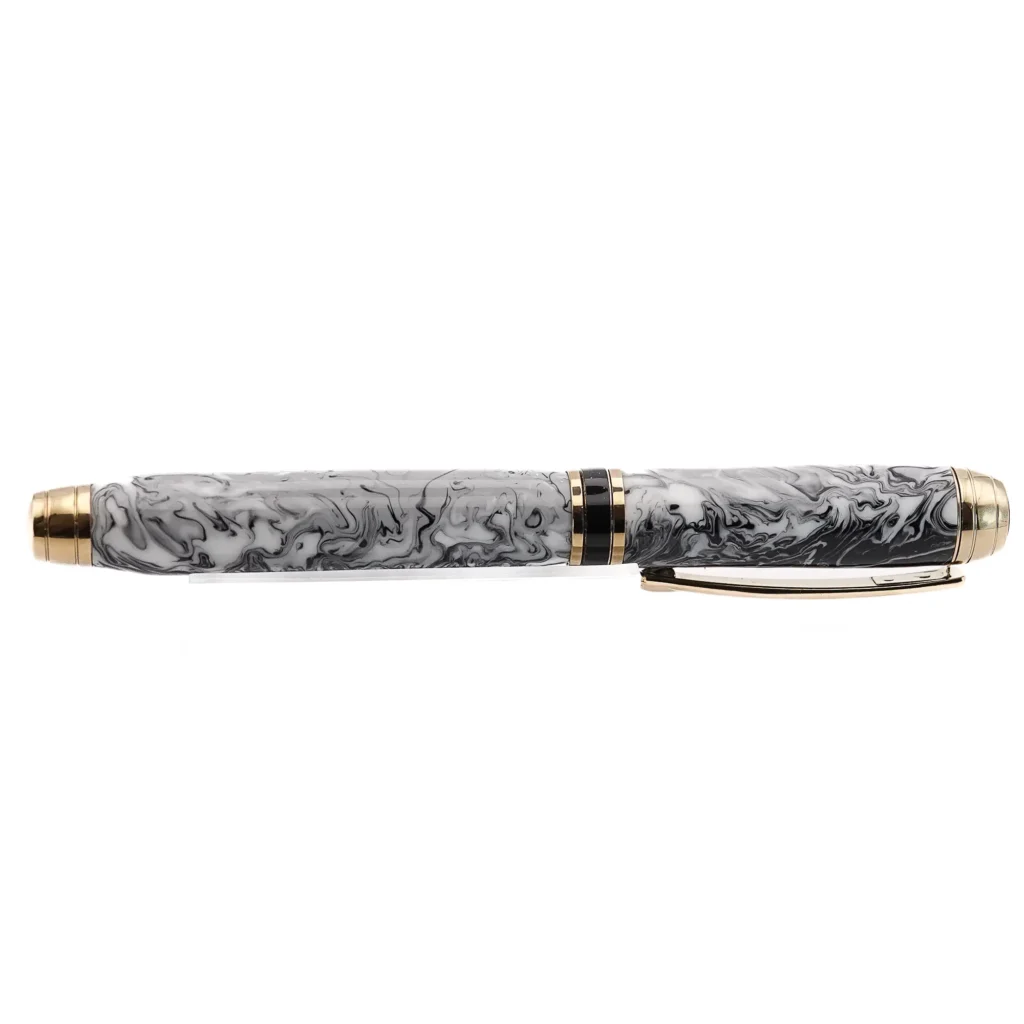Black and White Luxury Fountain Pen with Titanium Gold Plate (1152)