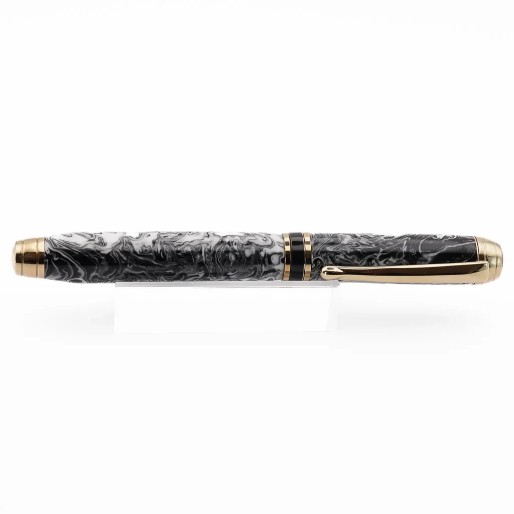 Black and White Luxury Fountain Pen with Titanium Gold Plate (1152)