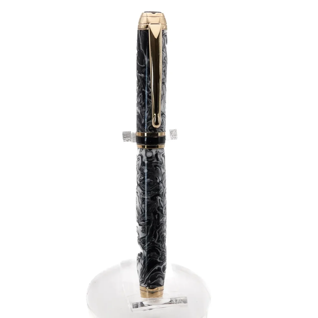 Black and White Luxury Fountain Pen with Titanium Gold Plate (1152)