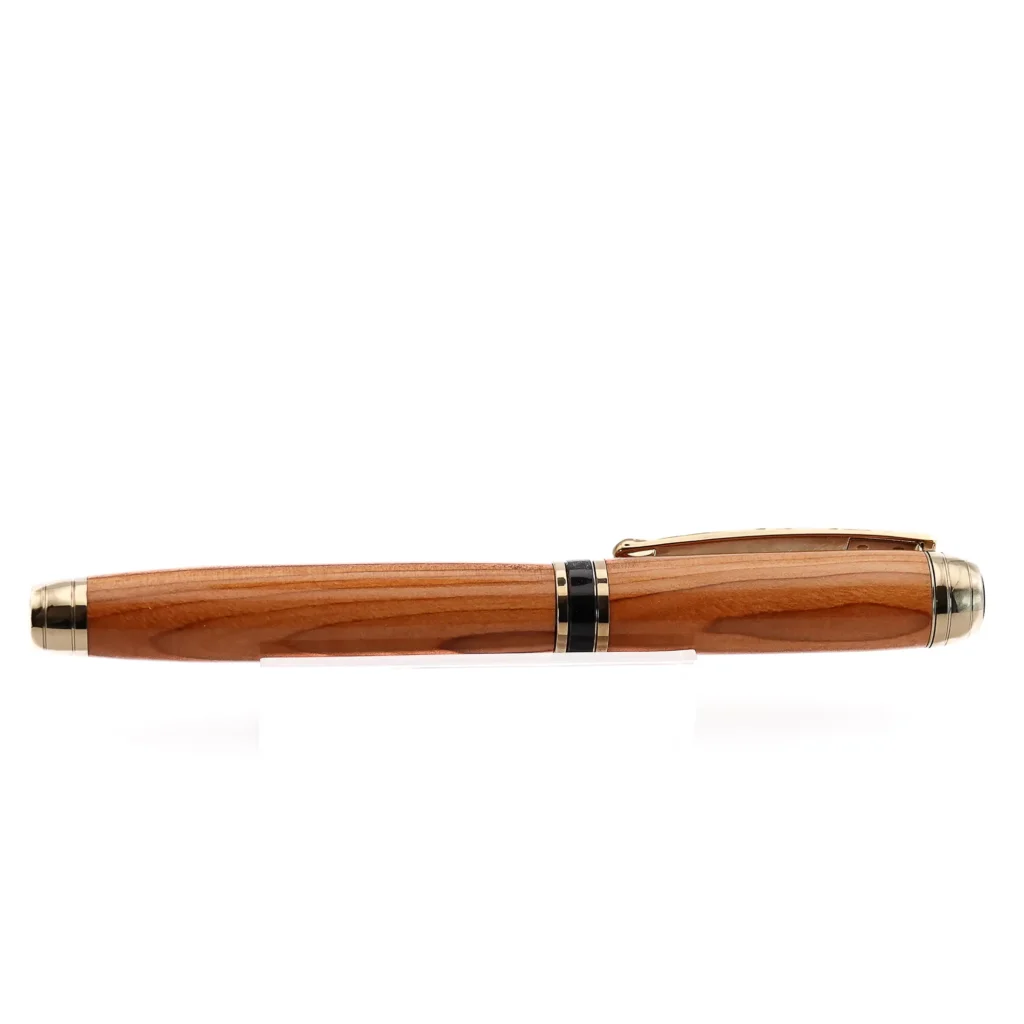 Luxury Yew Fountain Pen with Titanium Gold Fittings (1154)