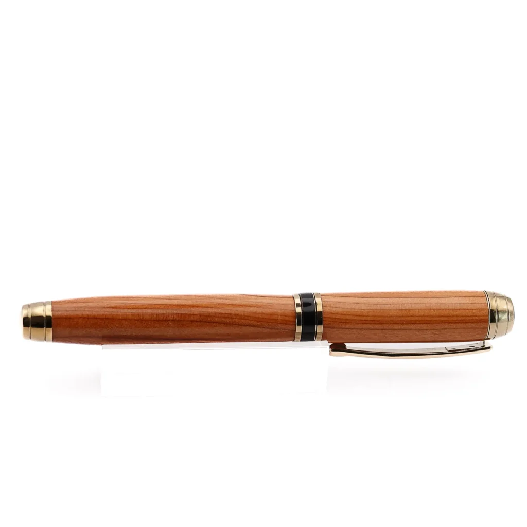 Luxury Yew Fountain Pen with Titanium Gold Fittings (1154)