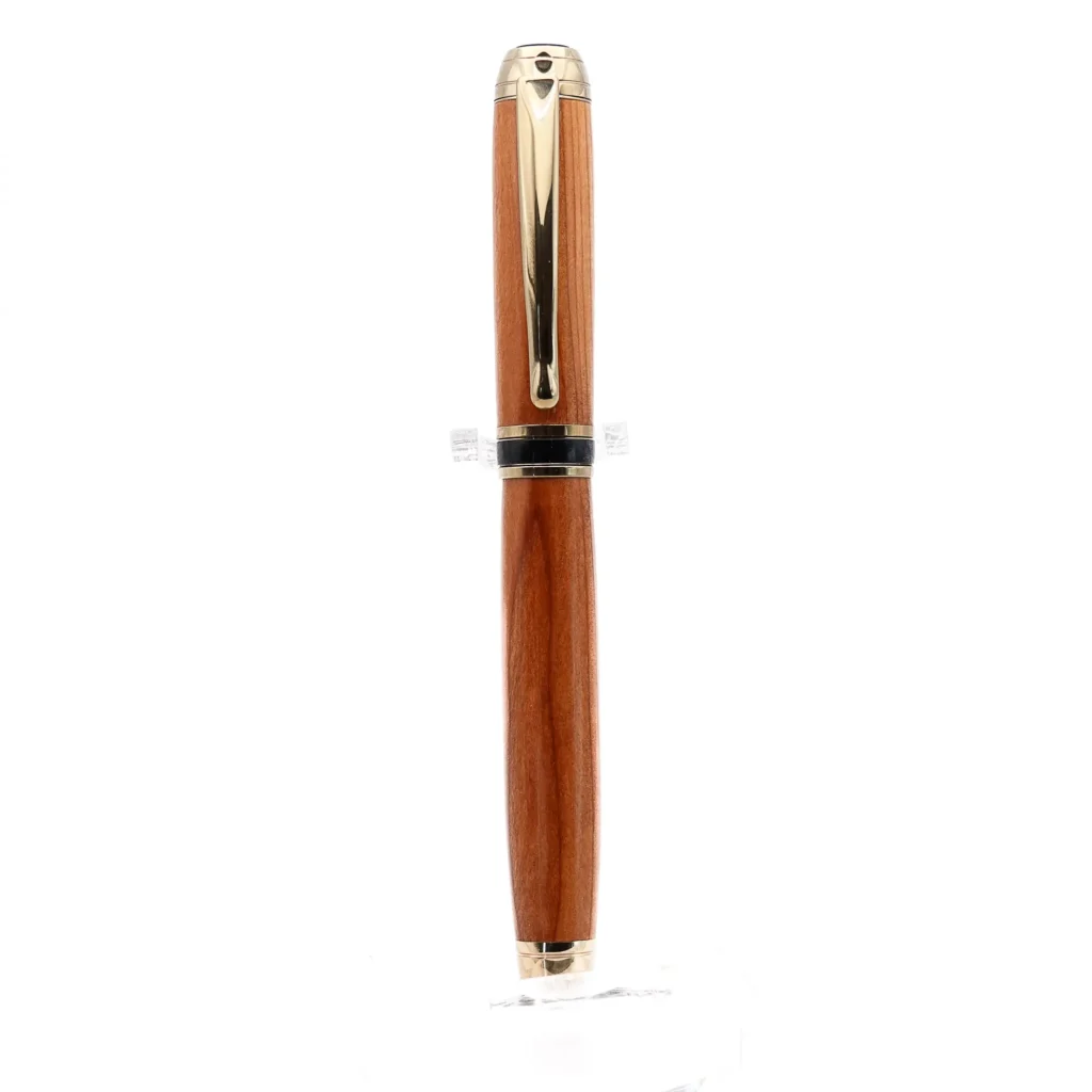 Luxury Yew Fountain Pen with Titanium Gold Fittings (1154)