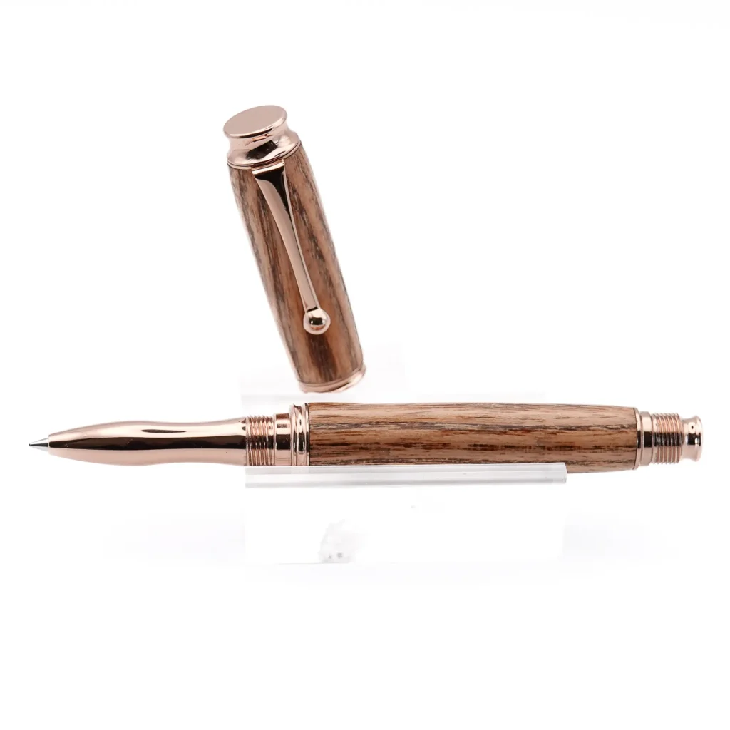 Kentucky Coffee Tree Rollerball Pen with Rose Gold Fittings (1155)