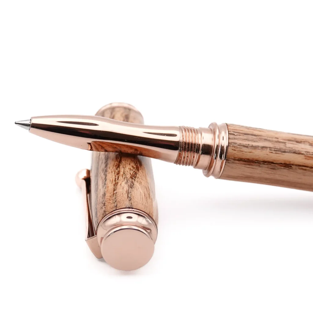 Kentucky Coffee Tree Rollerball Pen with Rose Gold Fittings (1155)