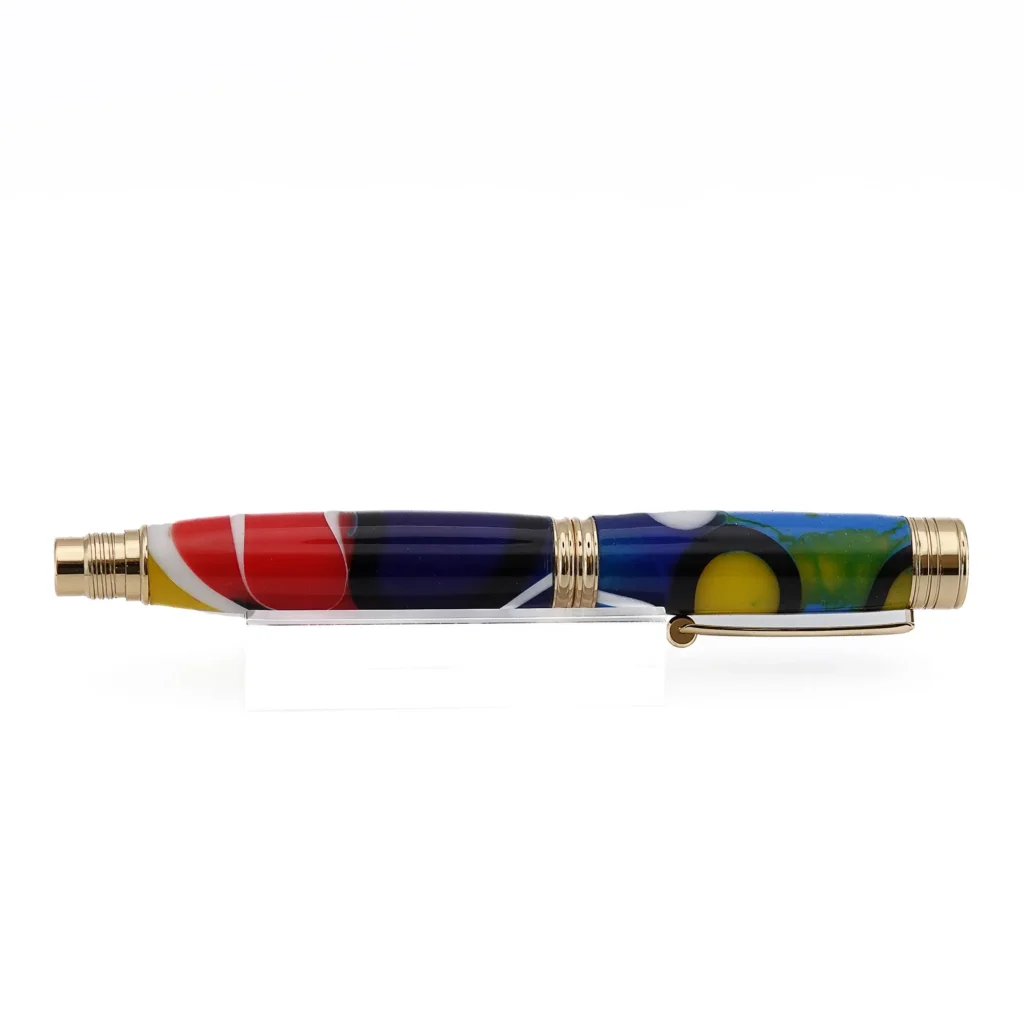 Multicoloured Fountain pen with Gold Plated Fittings (1164)