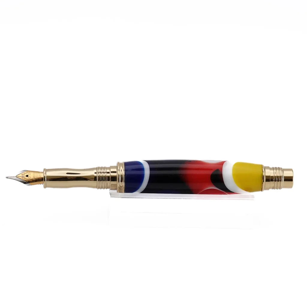 Multicoloured Fountain pen with Gold Plated Fittings (1164)