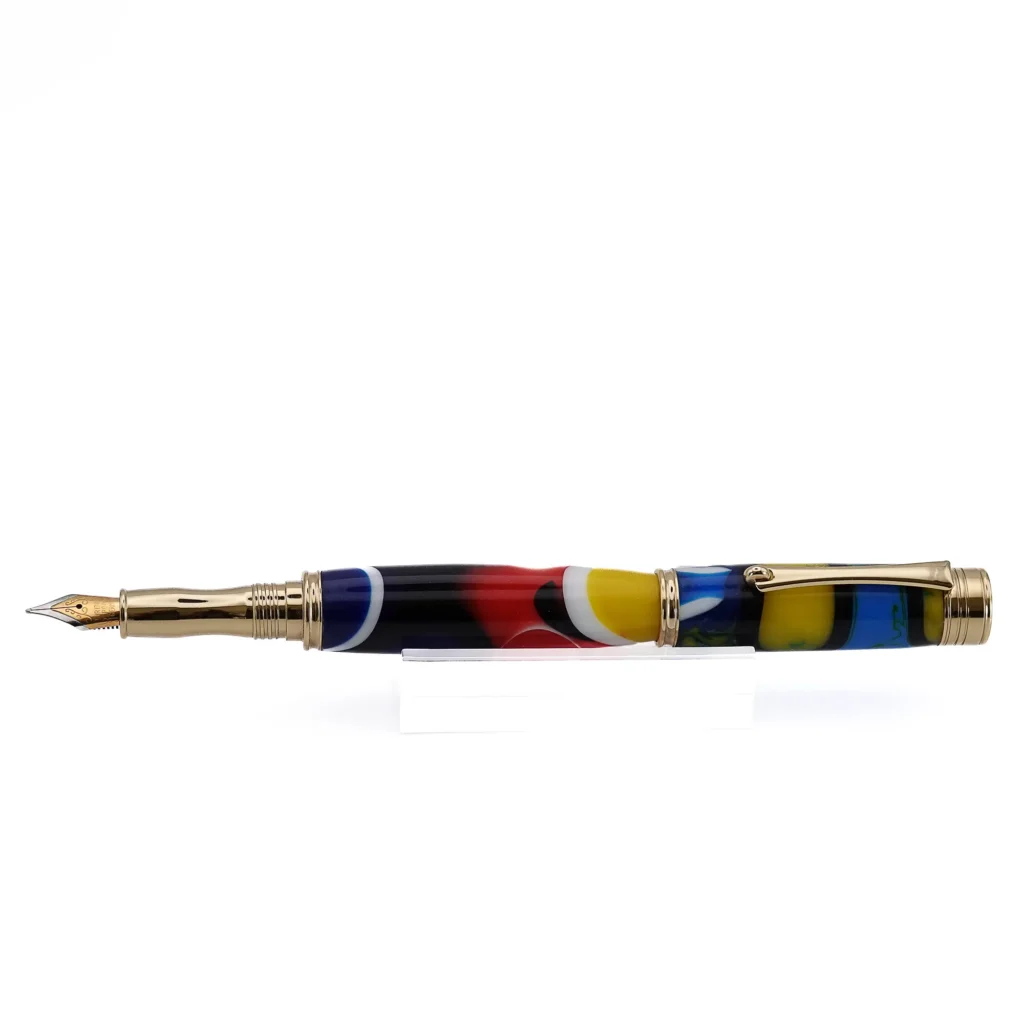 Multicoloured Fountain pen with Gold Plated Fittings (1164)