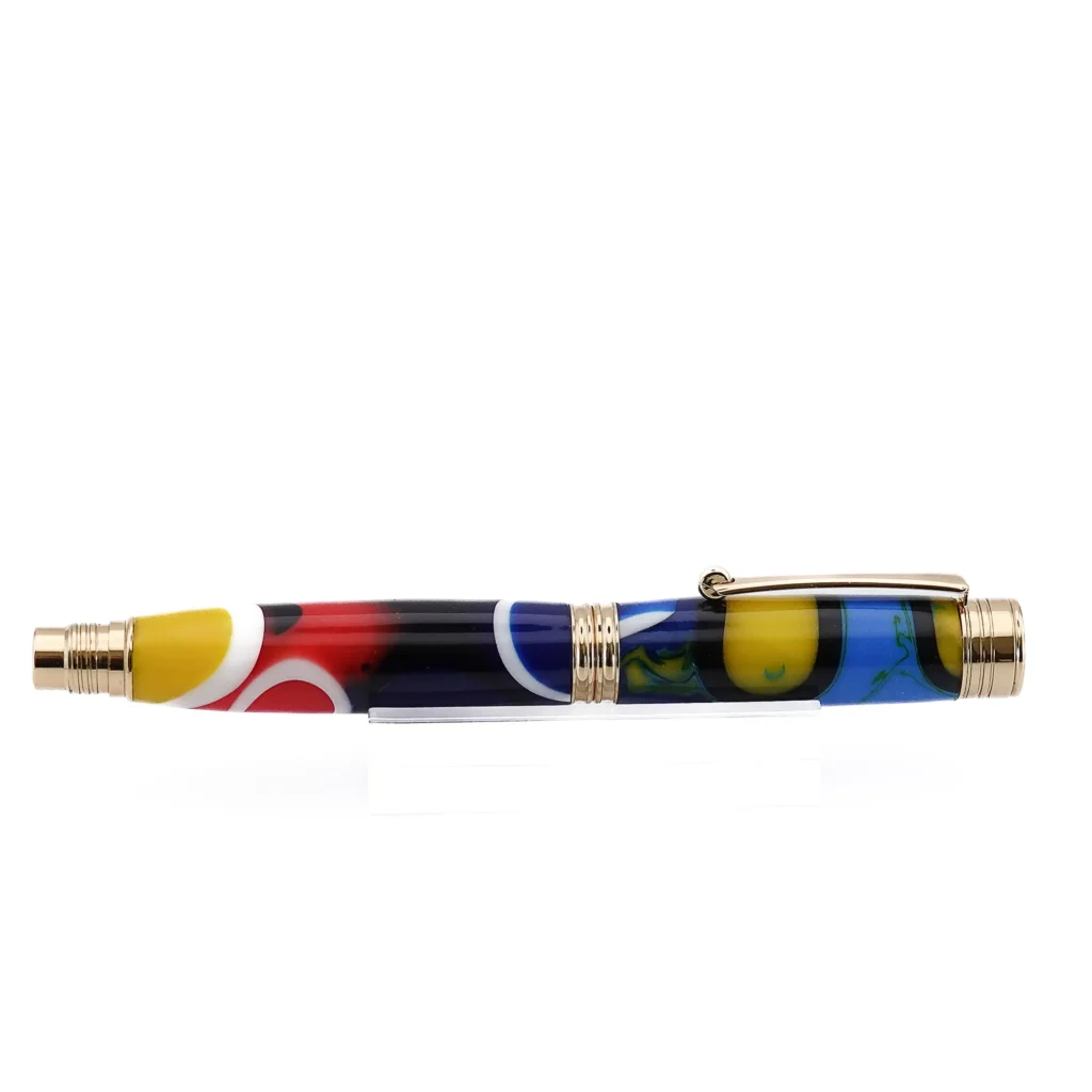 Multicoloured Fountain pen with Gold Plated Fittings (1164)
