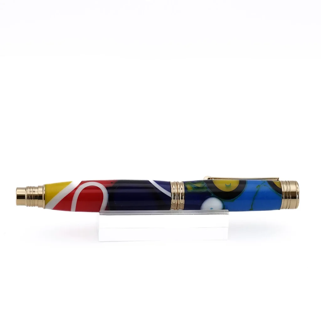 Multicoloured Fountain pen with Gold Plated Fittings (1164)