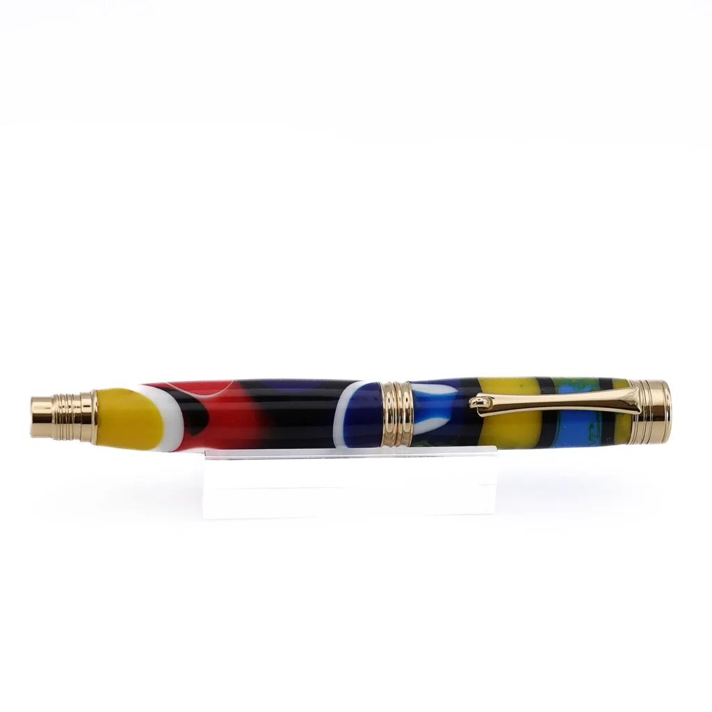 Multicoloured Fountain pen with Gold Plated Fittings (1164)